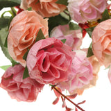 1 Bouquet 21 Heads Artificial Rose Flowers Leaf Home Party Wedding Craft Decoration