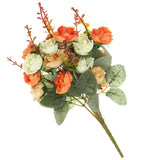 1 Bouquet 21 Heads Artificial Rose Flowers Leaf Home Party Wedding Craft Decoration