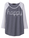 ''The Happy'' Printed T-shirt