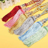 1 Pair Crystal Beaded Tassels Tieback Curtain Cord 6 Colors