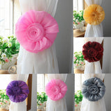 1 Pair Rose Flower Window Curtain Tieback Clip-on Fastener For Home Decor